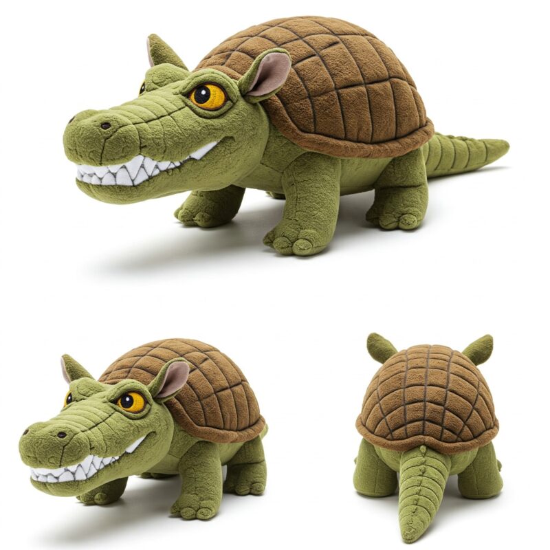 Crocodillo the Armored Snapper™ – A Bold Hybrid Plush | Abnomals™ Exclusive