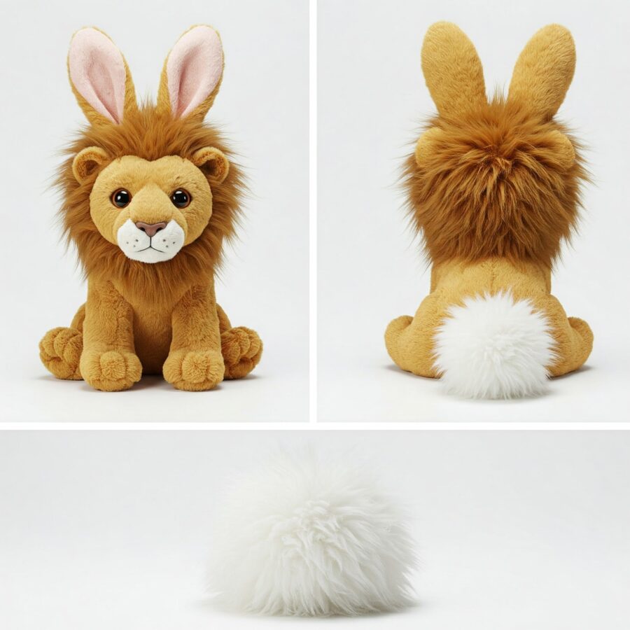 Fluffaroo the Cotton-Tailed Lion™ – Adorably Fierce Hybrid Plush | Abnomals™ Exclusive