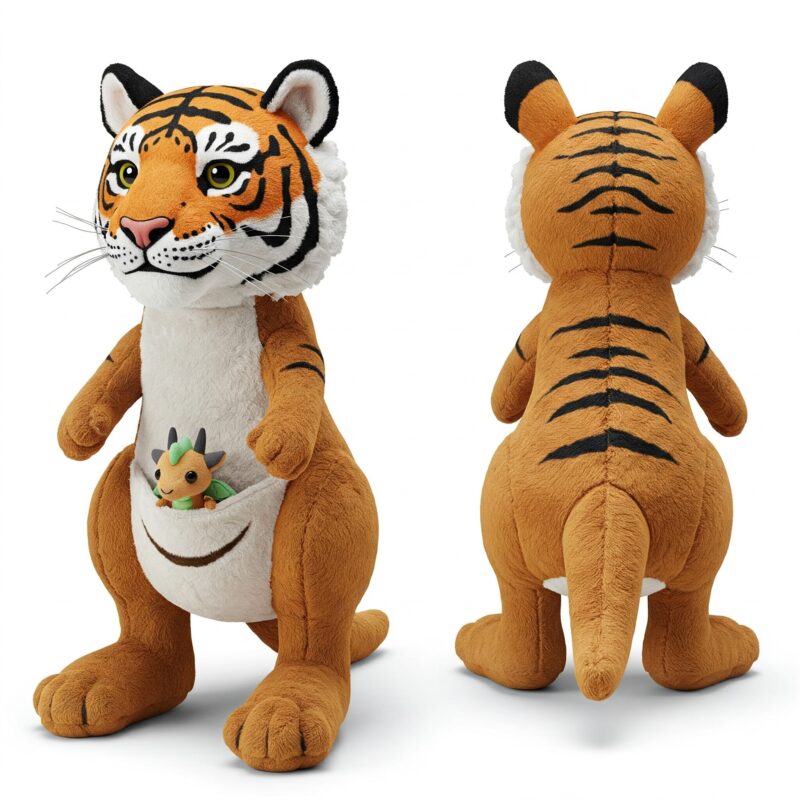 Tigeroo the Striped Hopper™ – Unique Hybrid Plush Toy | Abnomals™ Exclusive