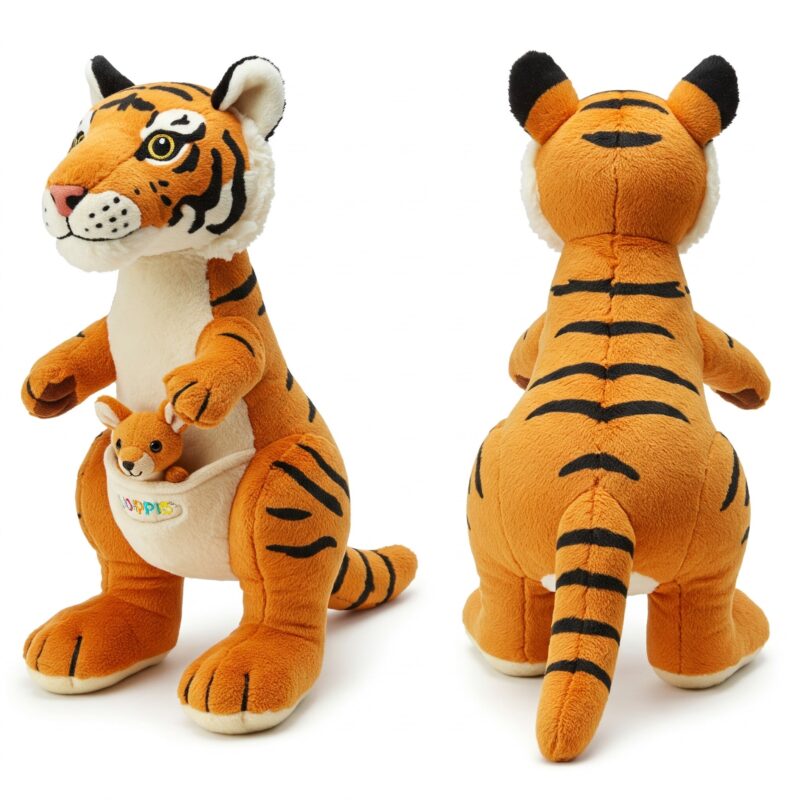 Tigeroo the Striped Hopper™ – Unique Hybrid Plush Toy | Abnomals™ Exclusive