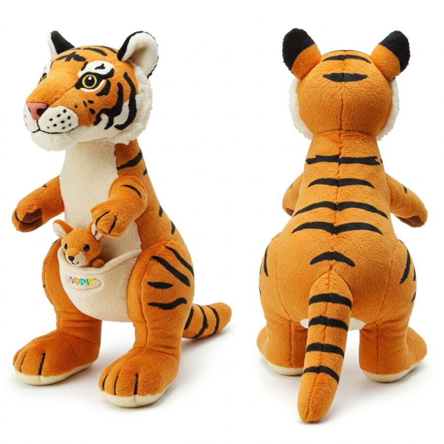 Tigeroo the Striped Hopper™ – Unique Hybrid Plush Toy | Abnomals™ Exclusive