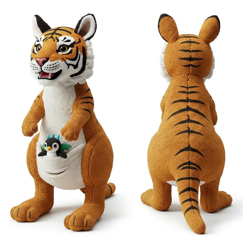 Tigeroo the Striped Hopper™ – Unique Hybrid Plush Toy | Abnomals™ Exclusive