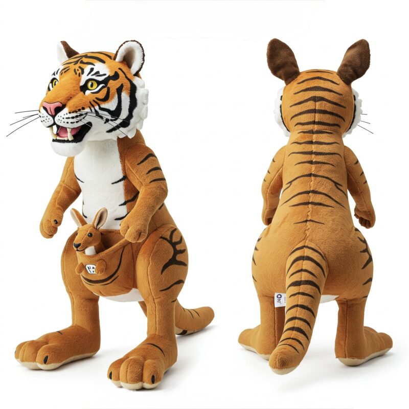 Tigeroo the Striped Hopper™ – Unique Hybrid Plush Toy | Abnomals™ Exclusive