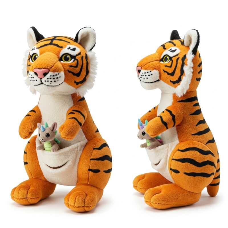 Tigeroo the Striped Hopper™ – Unique Hybrid Plush Toy | Abnomals™ Exclusive