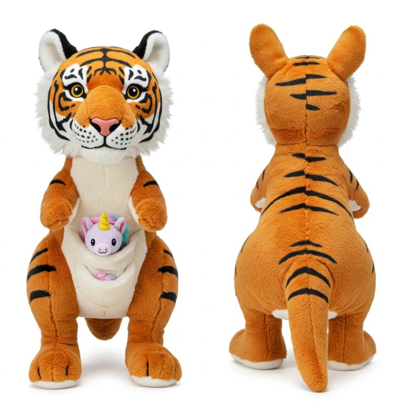Tigeroo the Striped Hopper™ – Unique Hybrid Plush Toy | Abnomals™ Exclusive