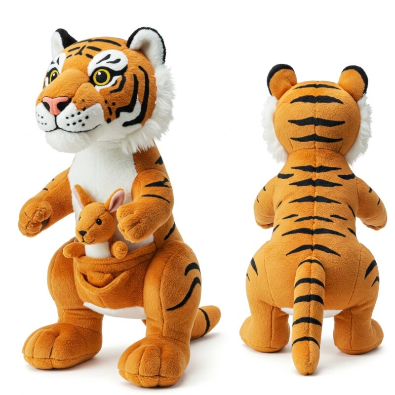 Tigeroo the Striped Hopper™ – Unique Hybrid Plush Toy | Abnomals™ Exclusive