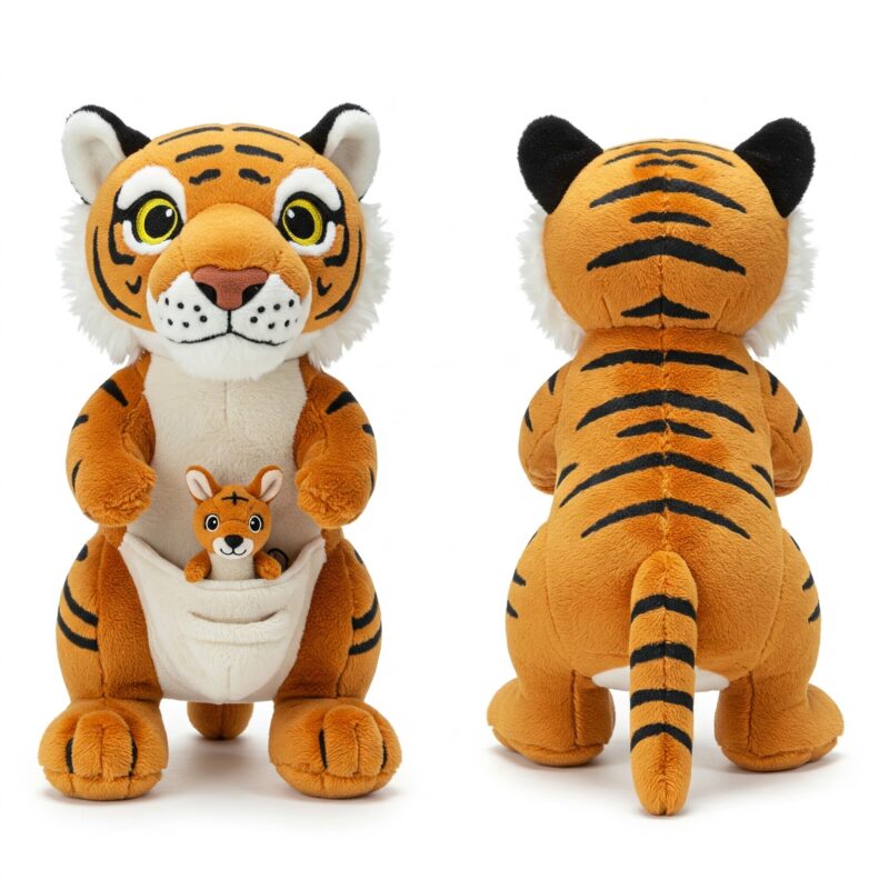 Tigeroo the Striped Hopper™ – Unique Hybrid Plush Toy | Abnomals™ Exclusive