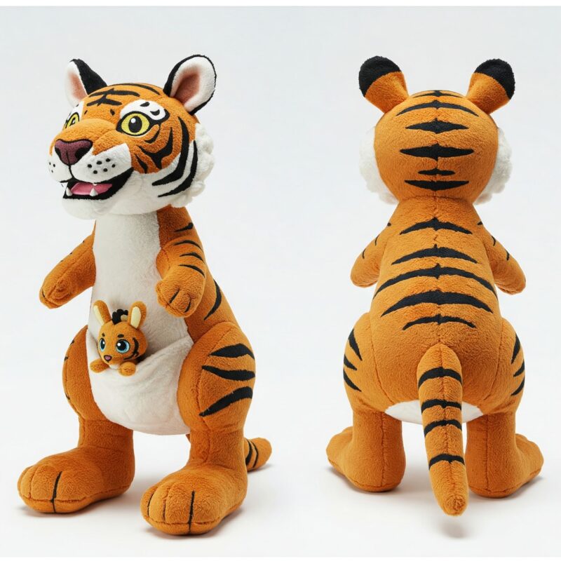 Tigeroo the Striped Hopper™ – Unique Hybrid Plush Toy | Abnomals™ Exclusive