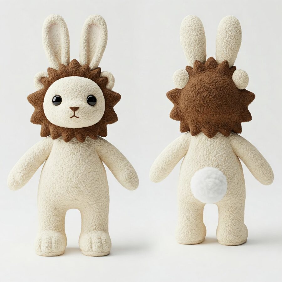 Fluffaroo the Cotton-Tailed Lion™ – Adorably Fierce Hybrid Plush | Abnomals™ Exclusive