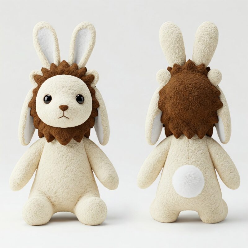 Fluffaroo the Cotton-Tailed Lion™ – Adorably Fierce Hybrid Plush | Abnomals™ Exclusive