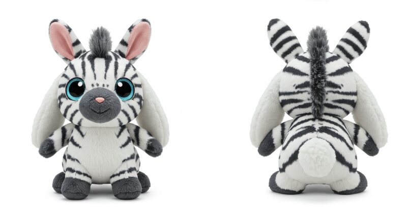 Zebrabbit the Striped Hopper™ – A Unique Hybrid Plush | Abnomals™ Exclusive