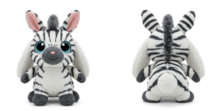 Zebrabbit the Striped Hopper™ – A Unique Hybrid Plush | Abnomals™ Exclusive