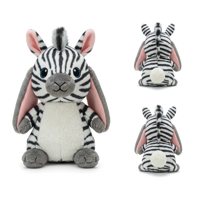 Zebrabbit the Striped Hopper™ – A Unique Hybrid Plush | Abnomals™ Exclusive