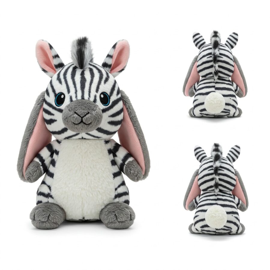 Zebrabbit the Striped Hopper™ – A Unique Hybrid Plush | Abnomals™ Exclusive