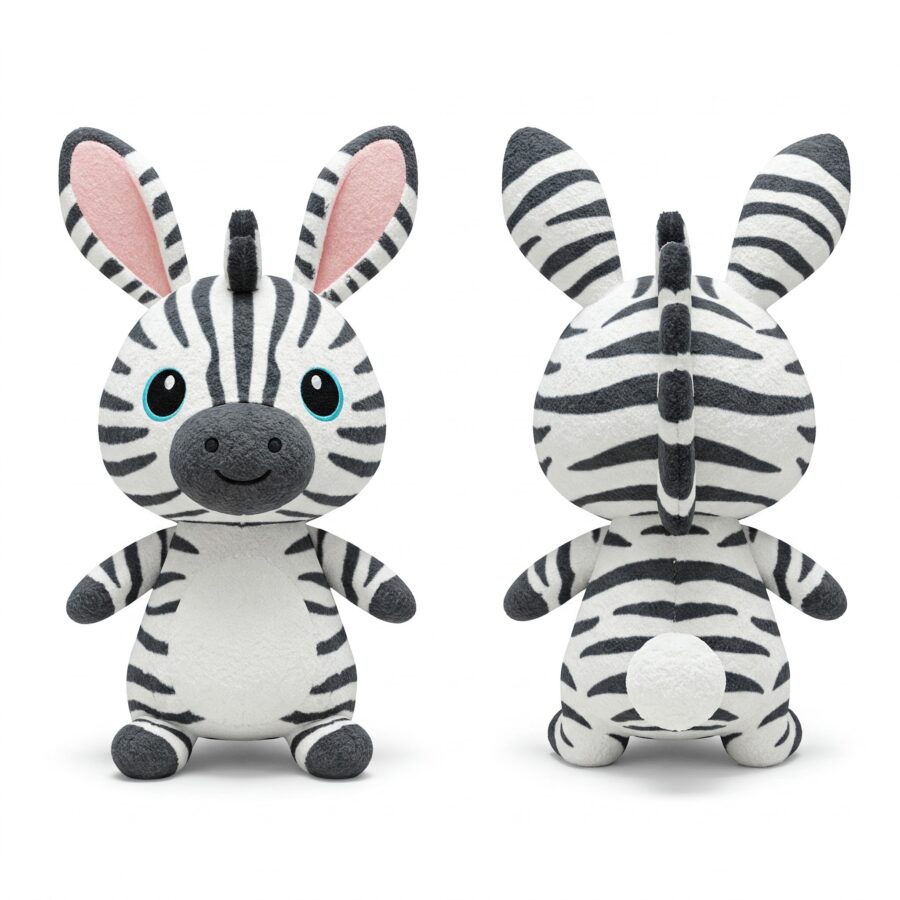 Zebrabbit the Striped Hopper™ – A Unique Hybrid Plush | Abnomals™ Exclusive