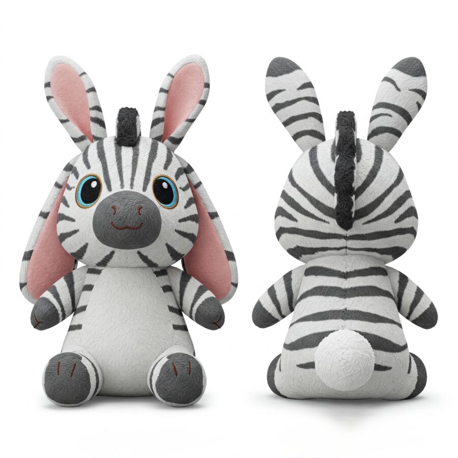 Zebrabbit the Striped Hopper™ – A Unique Hybrid Plush | Abnomals™ Exclusive