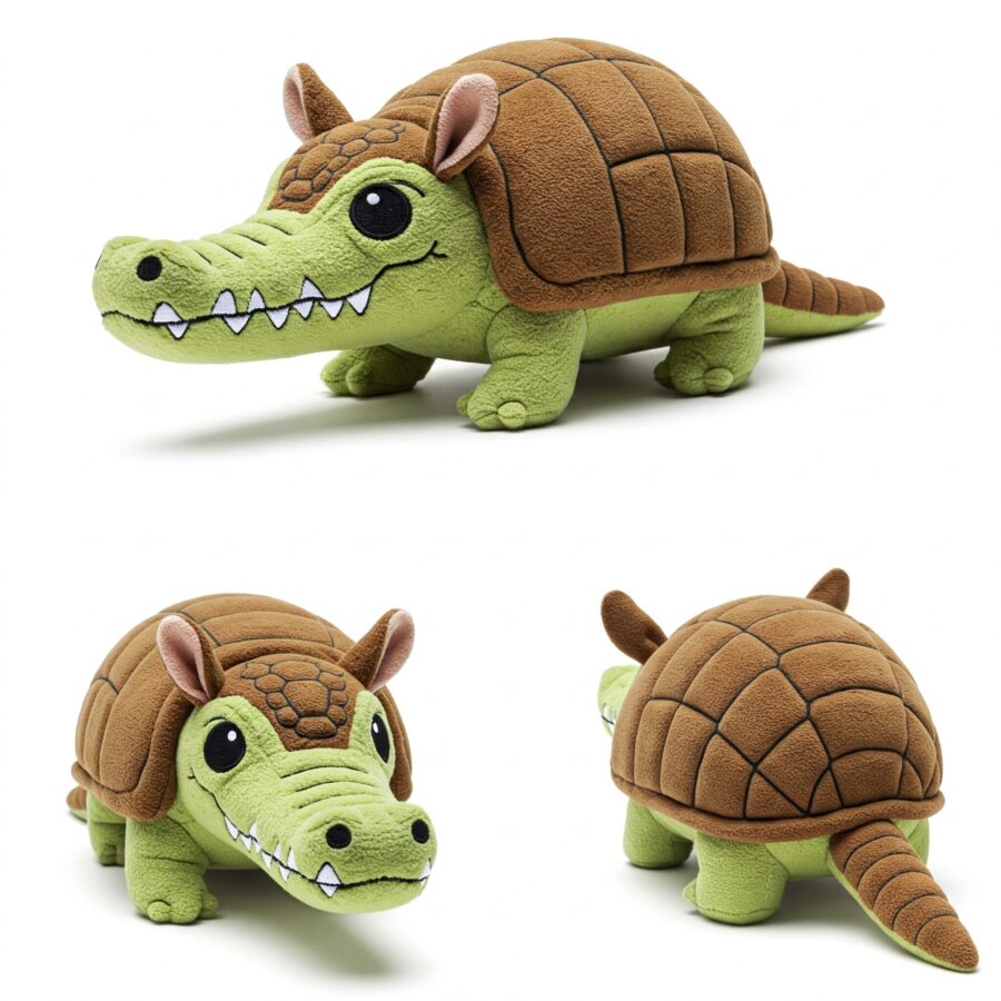 Crocodillo the Armored Snapper™ – A Bold Hybrid Plush | Abnomals™ Exclusive