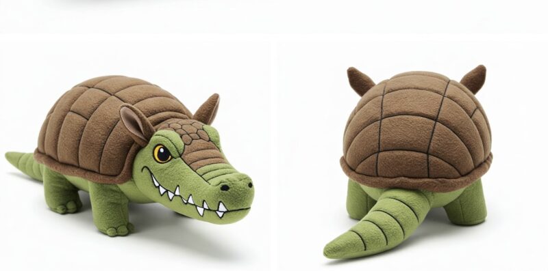 Crocodillo the Armored Snapper™ – A Bold Hybrid Plush | Abnomals™ Exclusive