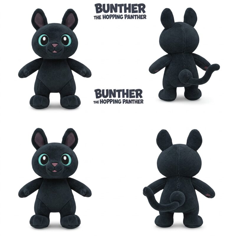 Bunther the Hopping Panther™ – A Bold Hybrid Plush | Abnomals™ Exclusive