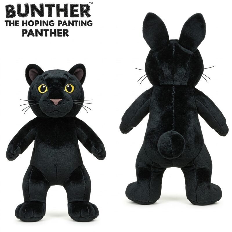 Bunther the Hopping Panther™ – A Bold Hybrid Plush | Abnomals™ Exclusive
