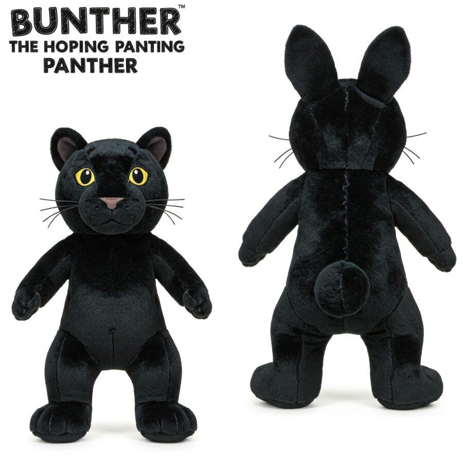 Bunther the Hopping Panther™ – A Bold Hybrid Plush | Abnomals™ Exclusive