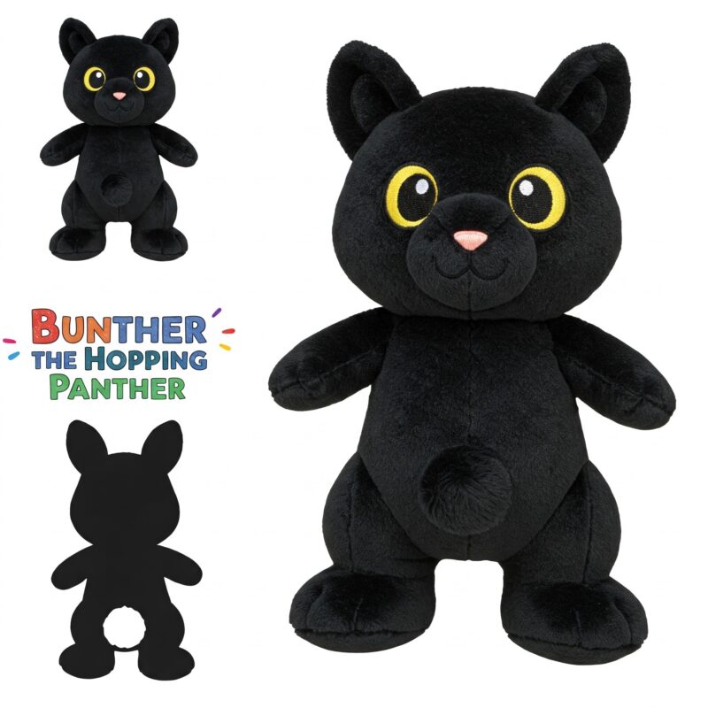 Bunther the Hopping Panther™ – A Bold Hybrid Plush | Abnomals™ Exclusive