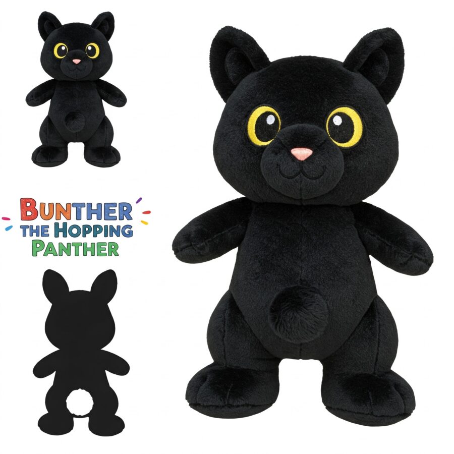 Bunther the Hopping Panther™ – A Bold Hybrid Plush | Abnomals™ Exclusive