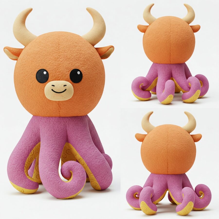 Octobull the Deep Sea Charger™ – A Bold Hybrid Plush | Abnomals™ Exclusive