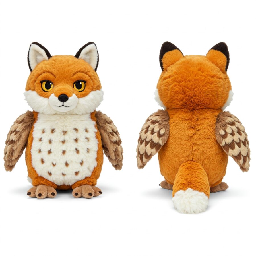 Foxowl the Sly Flyer™ – A Cunning Hybrid Plush | Abnomals™ Exclusive