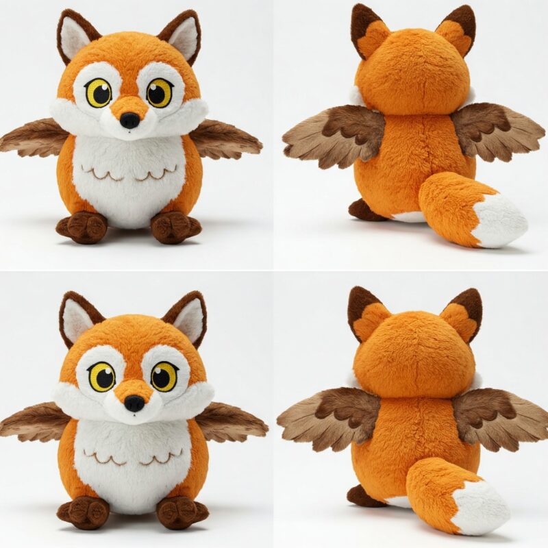 Foxowl the Sly Flyer™ – A Cunning Hybrid Plush | Abnomals™ Exclusive