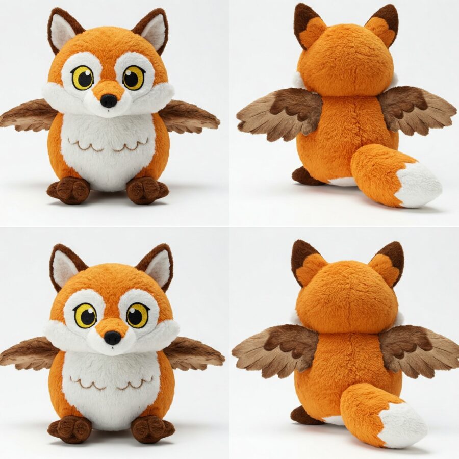 Foxowl the Sly Flyer™ – A Cunning Hybrid Plush | Abnomals™ Exclusive