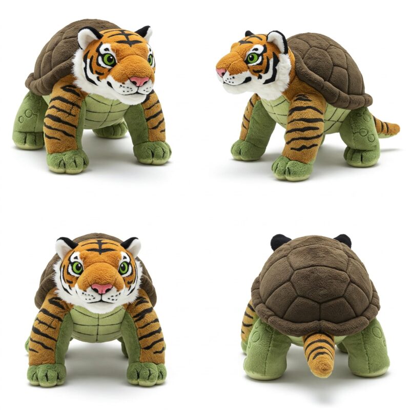 Turtliger the Striped Shellback™ – A Bold Hybrid Plush | Abnomals™ Exclusive