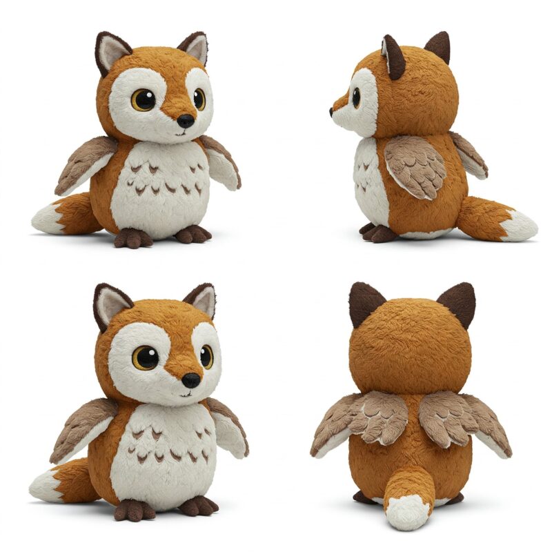 Foxowl the Sly Flyer™ – A Cunning Hybrid Plush | Abnomals™ Exclusive