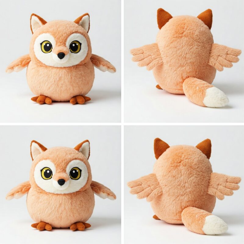 Foxowl the Sly Flyer™ – A Cunning Hybrid Plush | Abnomals™ Exclusive