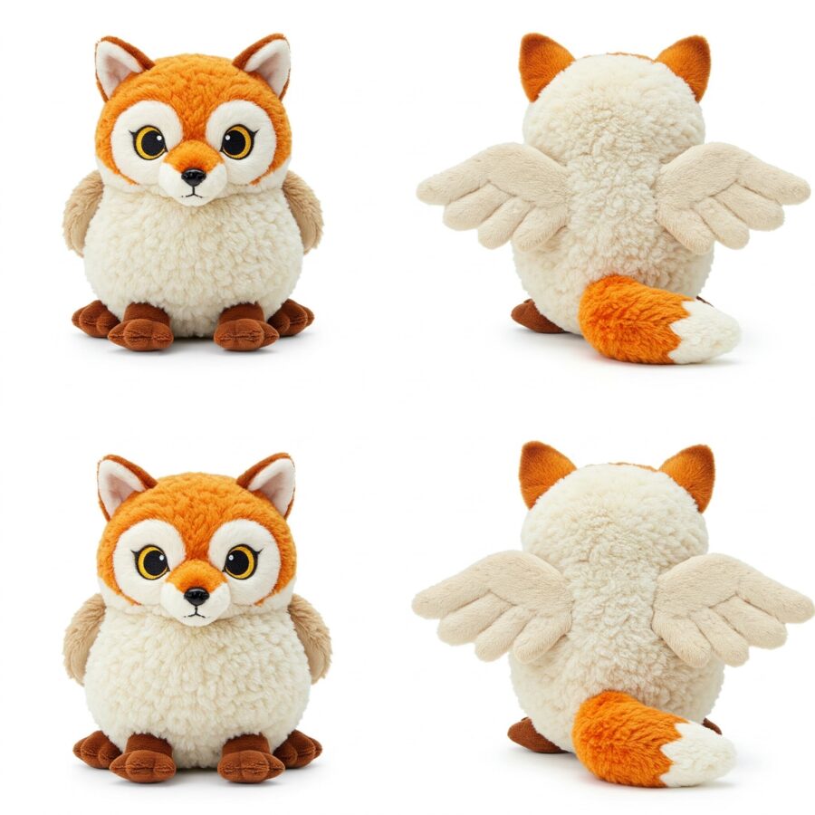 Foxowl the Sly Flyer™ – A Cunning Hybrid Plush | Abnomals™ Exclusive