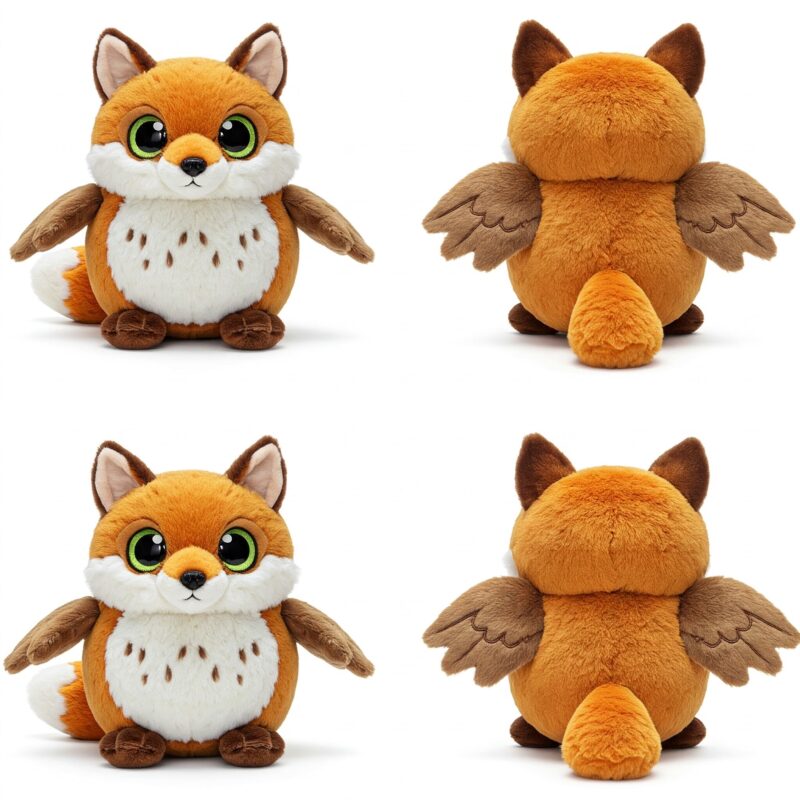 Foxowl the Sly Flyer™ – A Cunning Hybrid Plush | Abnomals™ Exclusive