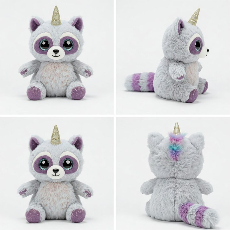 Racoonicorn the Sneaky Sparkle™ – A Mischievous Hybrid Plush | Abnomals™ Exclusive