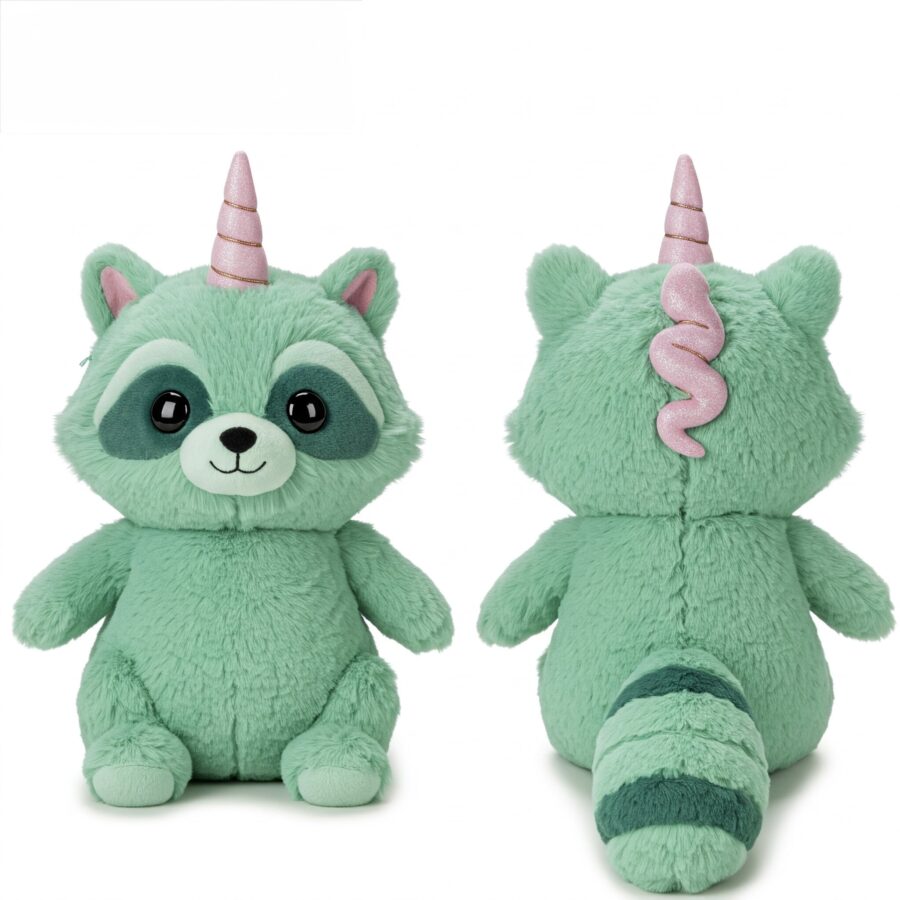 Racoonicorn the Sneaky Sparkle™ – A Mischievous Hybrid Plush | Abnomals™ Exclusive