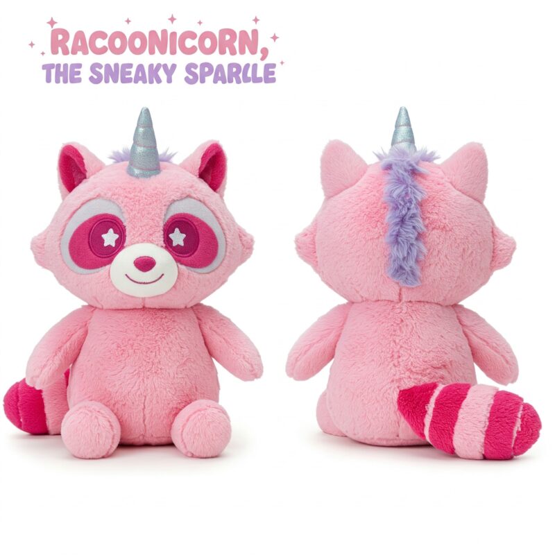 Racoonicorn the Sneaky Sparkle™ – A Mischievous Hybrid Plush | Abnomals™ Exclusive