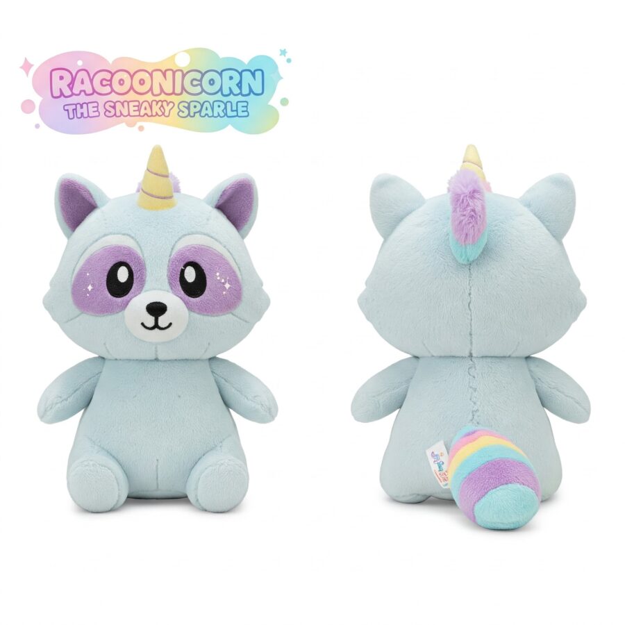 Racoonicorn the Sneaky Sparkle™ – A Mischievous Hybrid Plush | Abnomals™ Exclusive