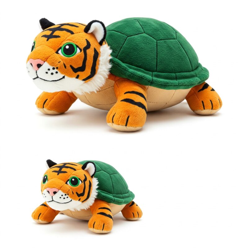 Turtliger the Striped Shellback™ – A Bold Hybrid Plush | Abnomals™ Exclusive