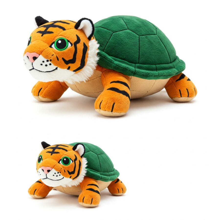 Turtliger the Striped Shellback™ – A Bold Hybrid Plush | Abnomals™ Exclusive
