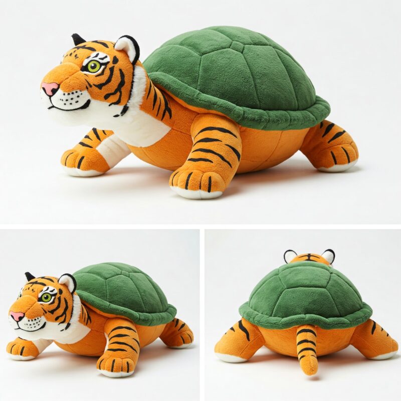 Turtliger the Striped Shellback™ – A Bold Hybrid Plush | Abnomals™ Exclusive