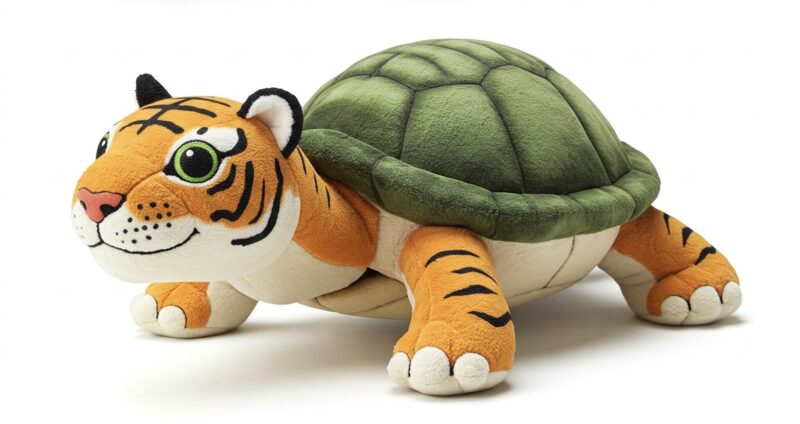 Turtliger the Striped Shellback™ – A Bold Hybrid Plush | Abnomals™ Exclusive