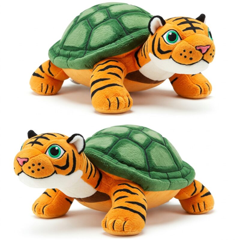 Turtliger the Striped Shellback™ – A Bold Hybrid Plush | Abnomals™ Exclusive