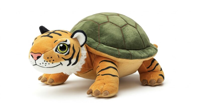 Turtliger the Striped Shellback™ – A Bold Hybrid Plush | Abnomals™ Exclusive