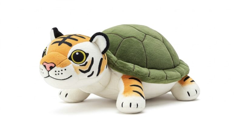 Turtliger the Striped Shellback™ – A Bold Hybrid Plush | Abnomals™ Exclusive