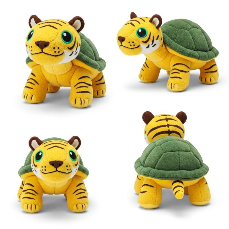 Turtliger the Striped Shellback™ – A Bold Hybrid Plush | Abnomals™ Exclusive