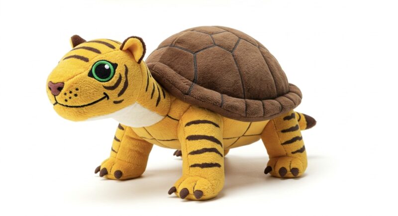 Turtliger the Striped Shellback™ – A Bold Hybrid Plush | Abnomals™ Exclusive