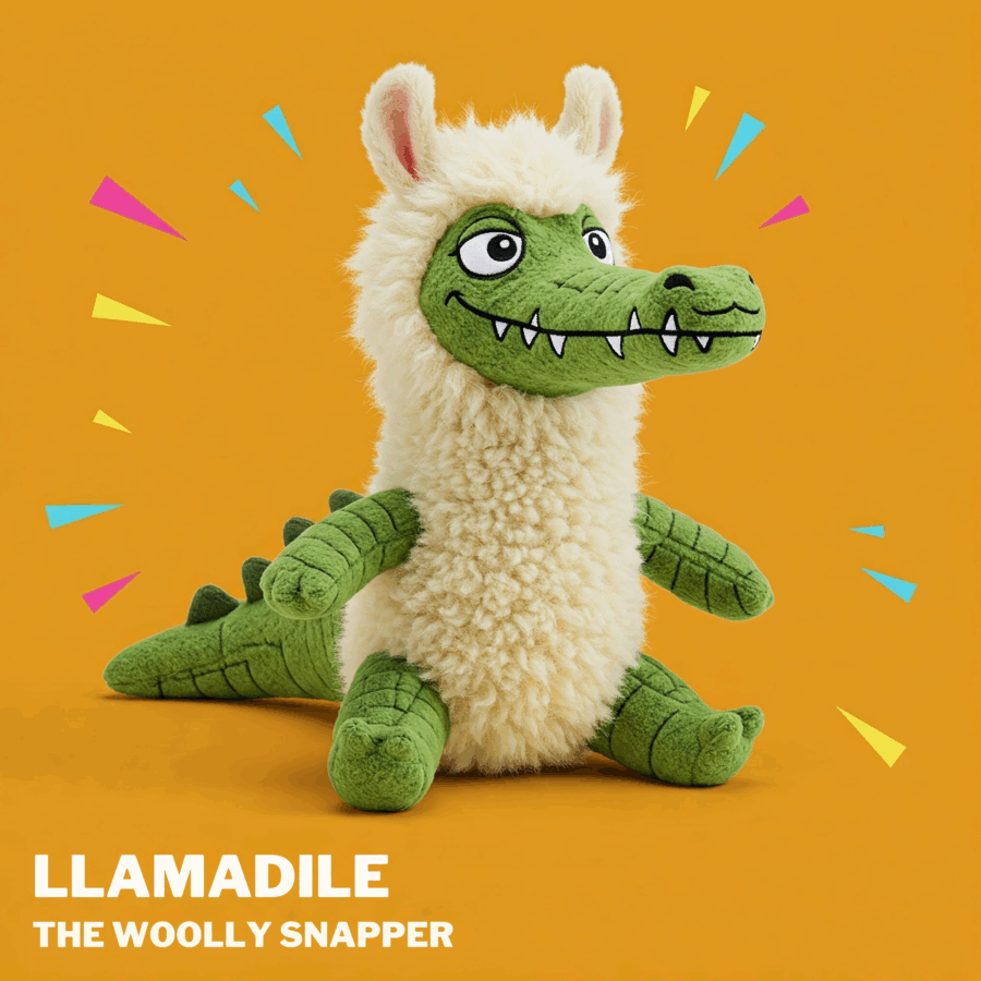Llamadile the Woolly Snapper™ – A Bold Hybrid Plush | Abnomals™ Exclusive